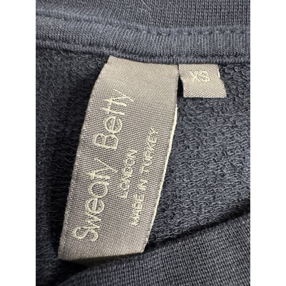 Sweaty Betty Pullover Crewneck Sweatshirt Womens XS Oversized Navy Blue - Picture 2 of 8